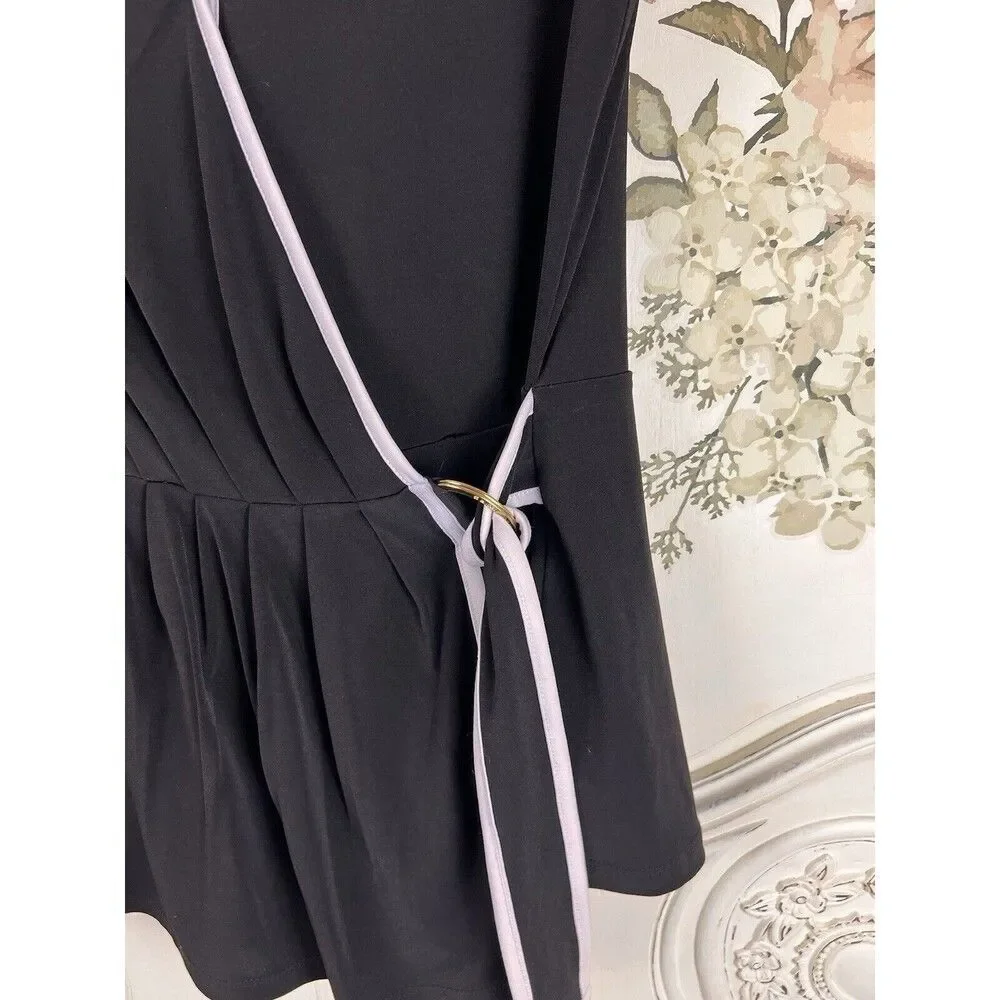Michael Kors Top Black White Size M NWT $98